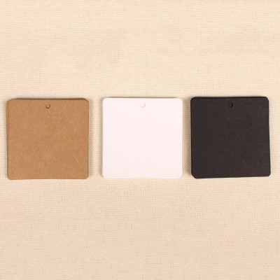 现货牛皮纸卡片 5*9 6*6空白白卡耳环包装饰品卡牌 服装吊牌图4