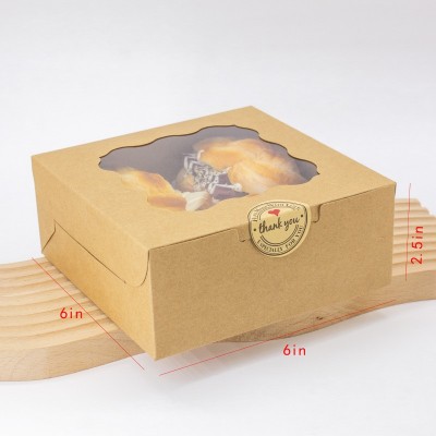 厂销现货蛋糕盒 跨境热卖西点甜甜圈盒 大波浪窗口马卡龙 包装纸盒图3