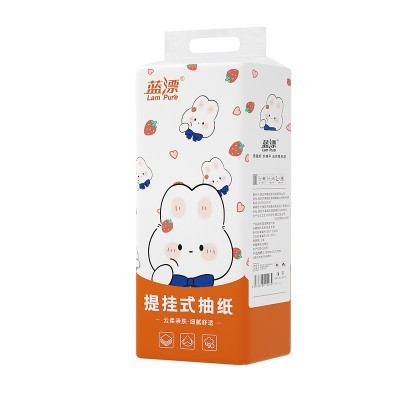 蓝漂工厂厂家批发纸巾壁挂式大包抽纸家用悬挂式卫生餐巾纸 挂抽纸图3