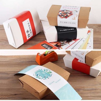 厂家低价定做快餐盒腰封塑料盒封条包装盒水果外围腰封图2