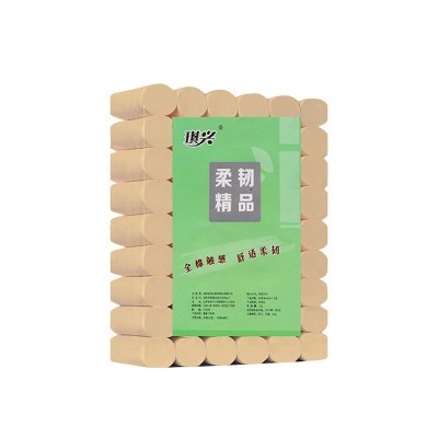 琪兴竹浆家用卫生纸54卷一提加厚小卷纸手纸卷筒厕所纸巾大量批发图2