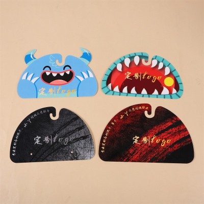 定制纸卡服装吊牌袜标商标纸类标签挂牌牛皮纸黑卡牌饰品吊卡定做图5