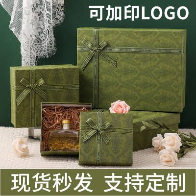 现货复古天地盖礼盒空盒礼品包装盒毛巾围巾礼盒生日礼物盒批发