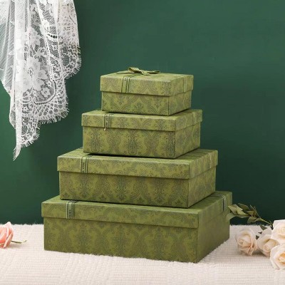 现货复古天地盖礼盒空盒礼品包装盒毛巾围巾礼盒生日礼物盒批发图2