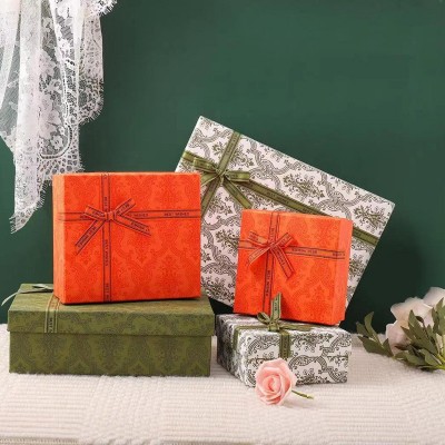 现货复古天地盖礼盒空盒礼品包装盒毛巾围巾礼盒生日礼物盒批发图3