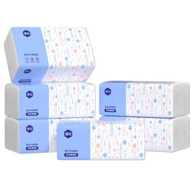 漫花抽纸30包整箱餐巾纸家用清洁卫生纸原木面巾纸气垫压花纸巾图2