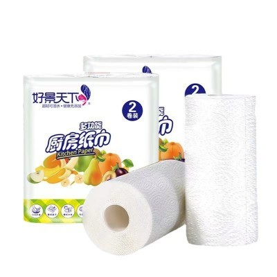 好景天下2层2卷/提厨房纸卫生纸卷纸吸油吸水擦手纸擦油纸巾卫生图3