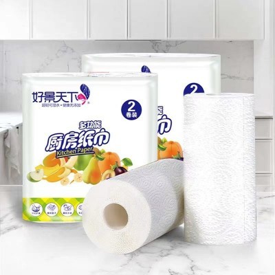 好景天下2层2卷/提厨房纸卫生纸卷纸吸油吸水擦手纸擦油纸巾卫生图4