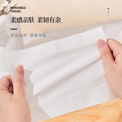 卡其猫抽纸纸巾8包380张实惠装可湿水面巾纸家用饭店餐巾纸C128图5