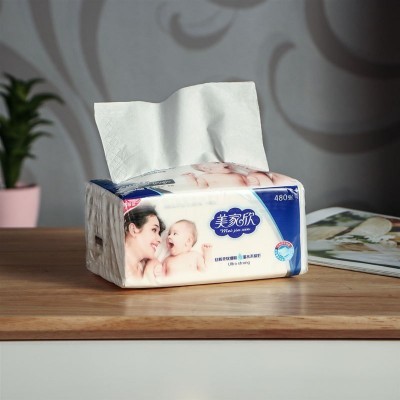 美家欣抽纸480张母婴纸巾孕妇婴儿美嘉欣面巾纸宝宝柔软纸抽10包