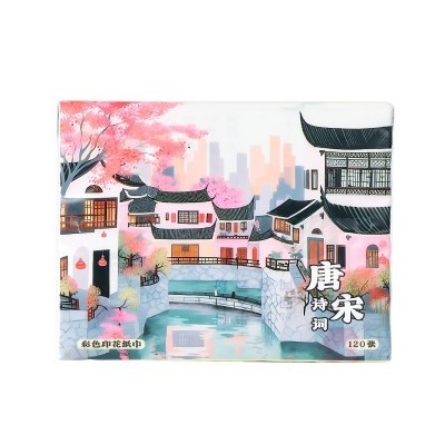 唐诗宋词印花纸巾儿童便携手帕纸小包抽纸厂家批发学生手帕纸图4