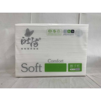 酒店擦手纸商用 卫生间抽取式三折擦手纸木浆一次性擦手纸 巾批发图3