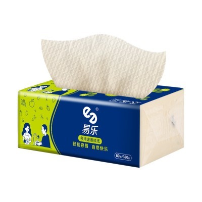 易乐厨房纸抽取式餐巾纸吸水吸油擦手纸干湿两用批发厂家整箱图5