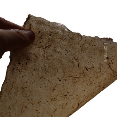 行家选手工粗麻纸桑皮纸艾叶茶叶包装毛笔初学者宣纸书画国画古纸图4