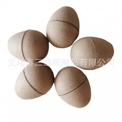 现货纸蛋绘画蛋可降解复活节圣诞纸浆DIY儿童纸浆蛋多尺寸可做图图5
