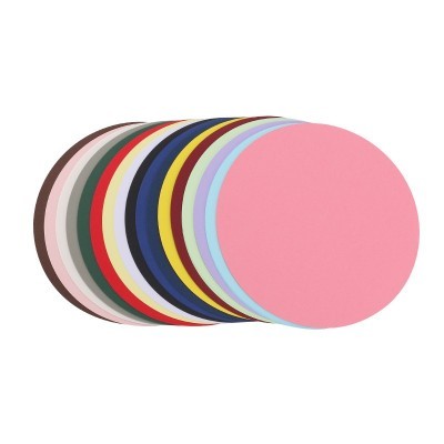 现货圆形30色卡纸幼儿园手工美术剪纸绘画手工素描纸185g硬厚纸图2