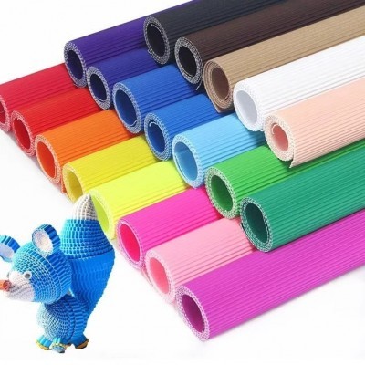 a4彩色瓦楞纸幼儿园手工材料纸diy立体作品加厚小学生彩纸波浪纸