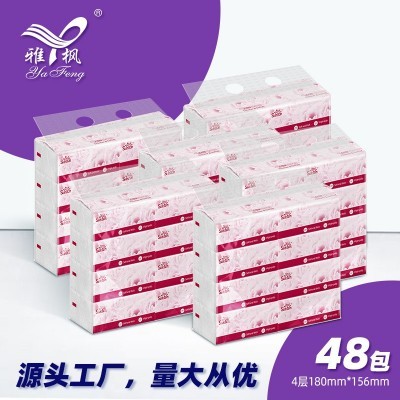 Sunton100抽抽纸原生木浆4层大包纸巾家用加厚柔韧面巾纸整件批发图3