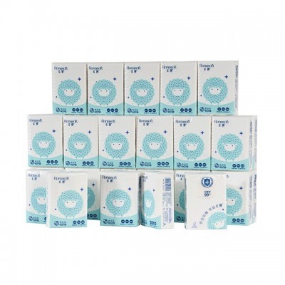 促销柔娜抑菌原生木浆4层7片便携随身装擦手纸巾小包 手帕纸 12包图4