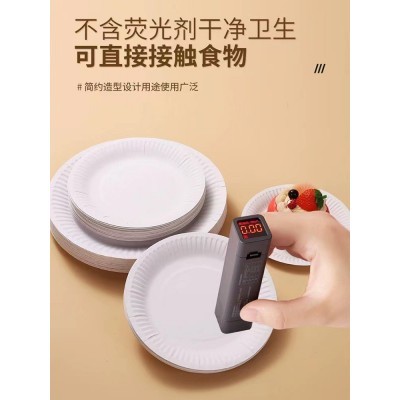 一次性碟子纸盘生日餐具手工画画可降解一次性纸盘图5