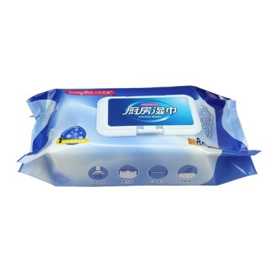 厨房湿纸巾80片家庭装清洁湿巾去油渍图3