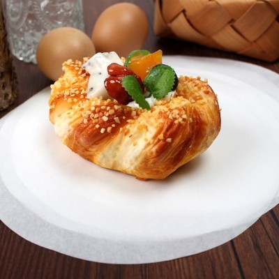 圆形烘焙纸耐高温硅油纸 空气炸锅垫纸吸油纸羊皮纸烤肉纸 烧烤纸