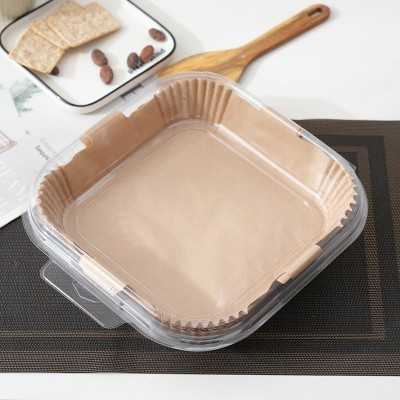 方形空气炸锅烘焙纸 食品级家用烘培烧烤用吸油纸碗耐高温防油纸