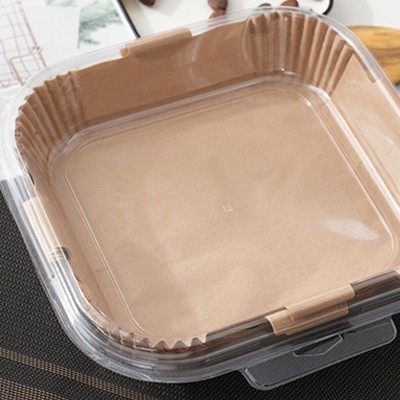 方形空气炸锅烘焙纸 食品级家用烘培烧烤用吸油纸碗耐高温防油纸图3