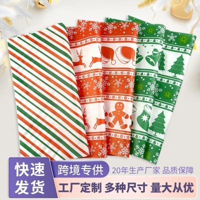 跨境圣诞节隔油纸 畅销防油纸汉堡纸面包吸油纸炸鸡包装托盘纸图2