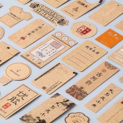 牛皮纸吊牌定做空白纸卡现货合格证服装吊卡衣服标签物流挂牌定制图4