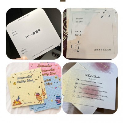 美甲直播间展示卡纸ins风设计珠光纸异形卡片加厚高极 穿戴甲卡片图3