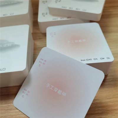 美甲直播间展示卡纸ins风设计珠光纸异形卡片加厚高极 穿戴甲卡片图2