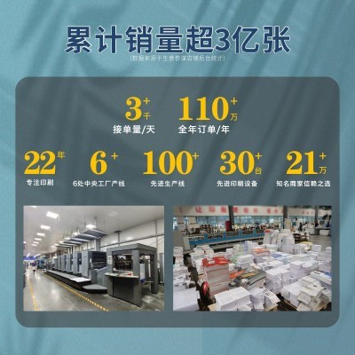 卡片定制明信片硬卡纸定做异形售后卡对折感谢贺卡背卡订小单打印图4