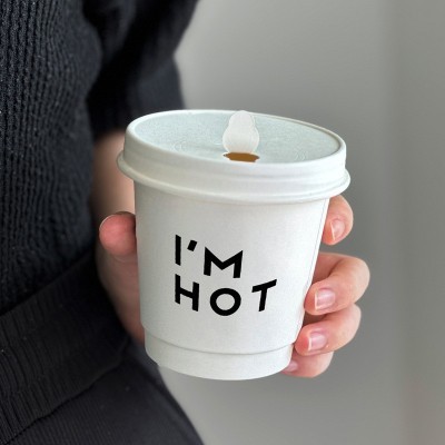 一次性咖啡店热饮专用纸杯商用ins风外卖打包纸盖外带杯 咖啡杯子图4