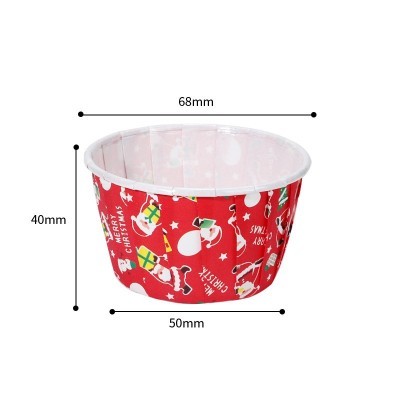 圣诞节纸杯蛋糕底托耐高温cupcake圣诞老人雪媚娘杯烘焙蛋糕纸托图4