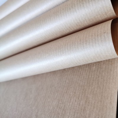 40克本色条纹牛皮纸黄色着色原浆牛皮纸卷筒鸡皮纸筋入牛皮纸图3