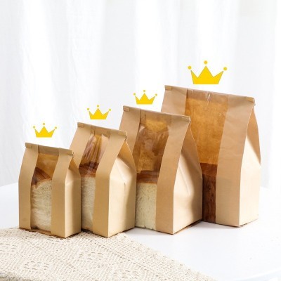 铁丝封条欧包面包吐司袋450g烘焙纸袋ins牛皮纸袋土司袋包装袋子图4