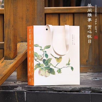 国风复古茶叶手提袋纸袋茶叶包装袋通用茶叶袋子加厚纸茶叶袋印刷图2