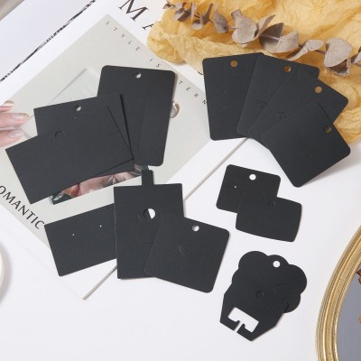 黑色耳环卡戒指卡发夹饰品包装卡片项链卡纸耳钉卡耳饰卡现货批发图3