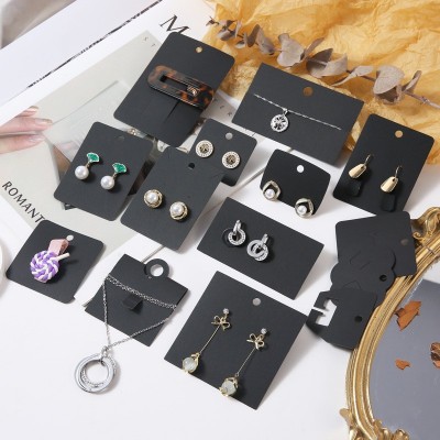 黑色耳环卡戒指卡发夹饰品包装卡片项链卡纸耳钉卡耳饰卡现货批发