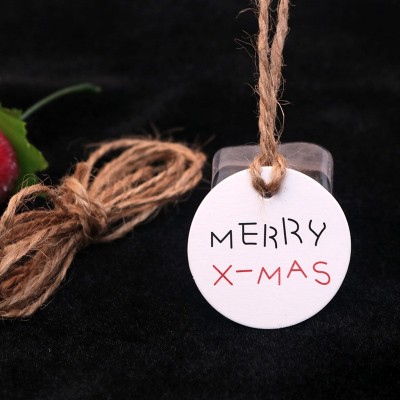 白色圆形花边吊牌包装标签吊牌展示卡圣诞礼品包装挂卡价签指示卡图3