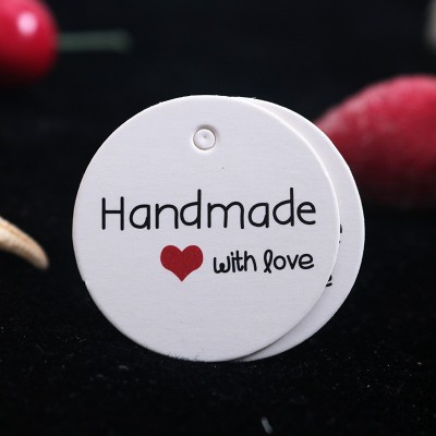 白色圆形花边吊牌包装标签吊牌展示卡圣诞礼品包装挂卡价签指示卡图5