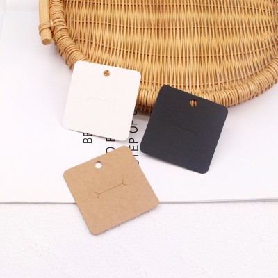 现货6*6cm空白350g牛皮纸戒指卡收纳包装卡饰品包装直播展示价签图5