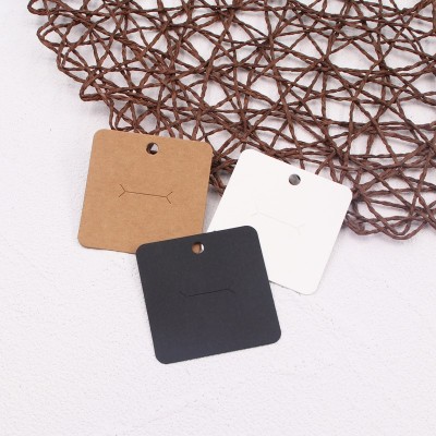 现货6*6cm空白350g牛皮纸戒指卡收纳包装卡饰品包装直播展示价签图3