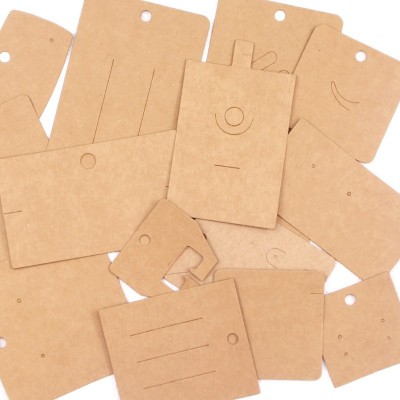 空白饰品卡片小耳钉项链发夹耳环卡纸印刷logo包装牛皮纸卡批发图5