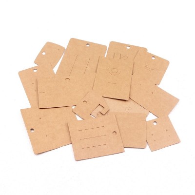 空白饰品卡片小耳钉项链发夹耳环卡纸印刷logo包装牛皮纸卡批发图4