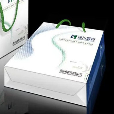 手提礼品袋定制茶叶伴手礼品袋高级感纸质购物包装穿绳礼品纸袋图2