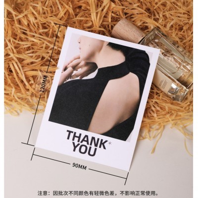 服装售后卡定 制退换货保养卡洗涤卡对折感谢明信片彩色双面印刷图3