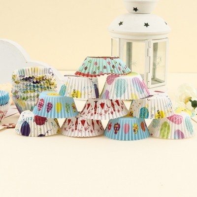 跨境蛋糕纸杯彩色印花机制杯一次性防油蛋糕杯甜品蛋糕纸托图5