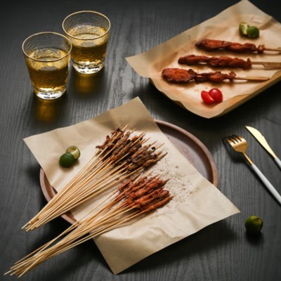 榴莲包装纸烧烤纸批发长方形烤盘纸烤肉纸烤箱35g本色食物烘焙纸